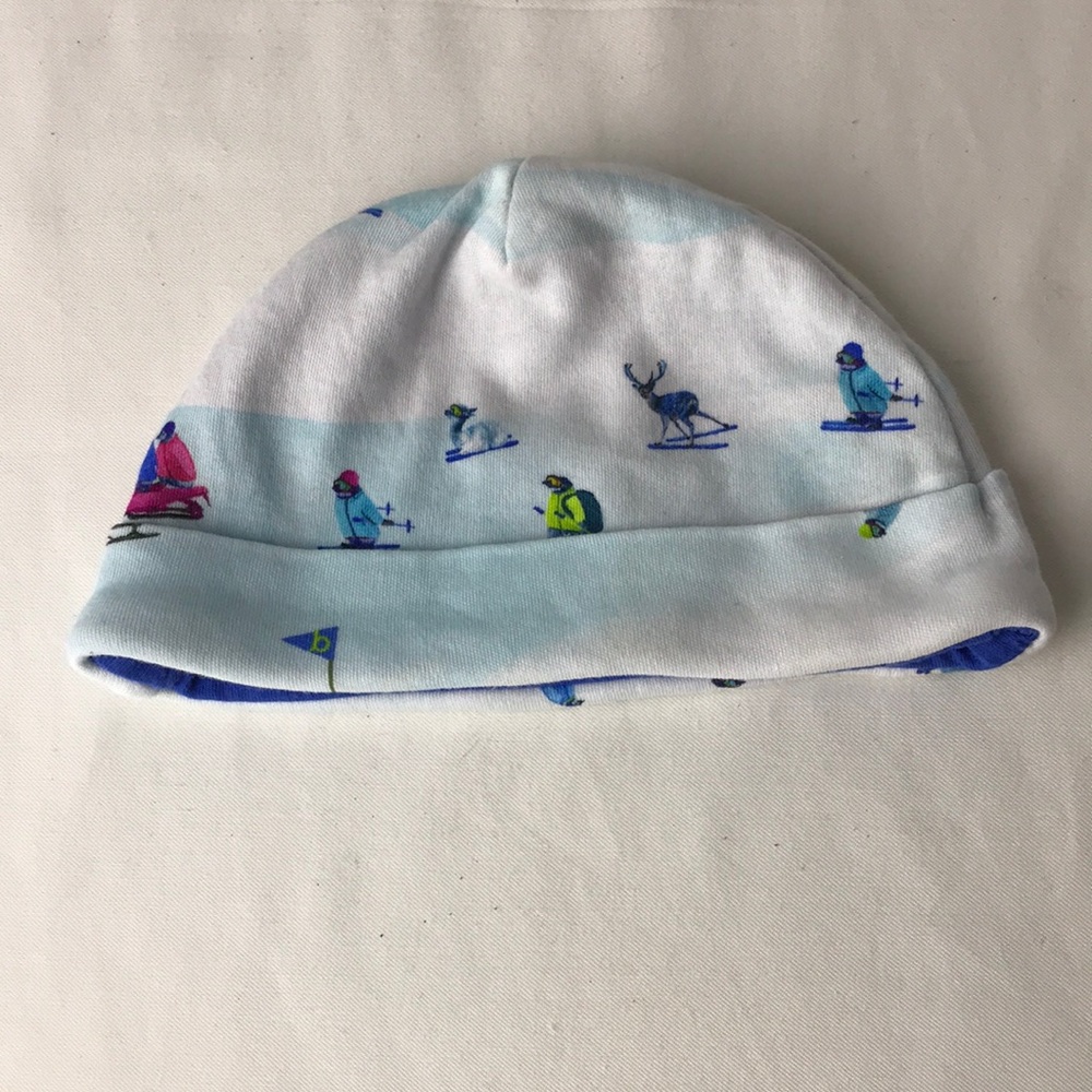 Ted baker baby cap Sz 3-6 mths winter scene